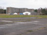 Blick von Honis Hubschrauberlandeplatz zur zukünftigen Jugendherberge